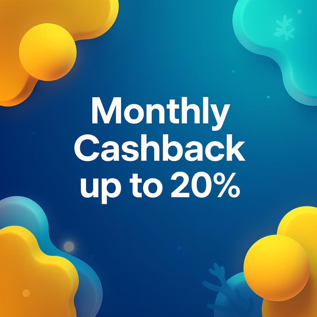 Monthly Cashback up to 20%